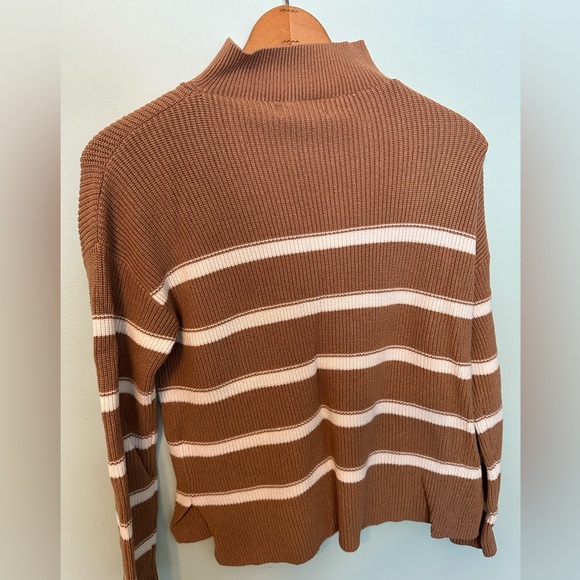 Laundry Ribbed Striped Zip Up Sweater - Picture 2 of 2